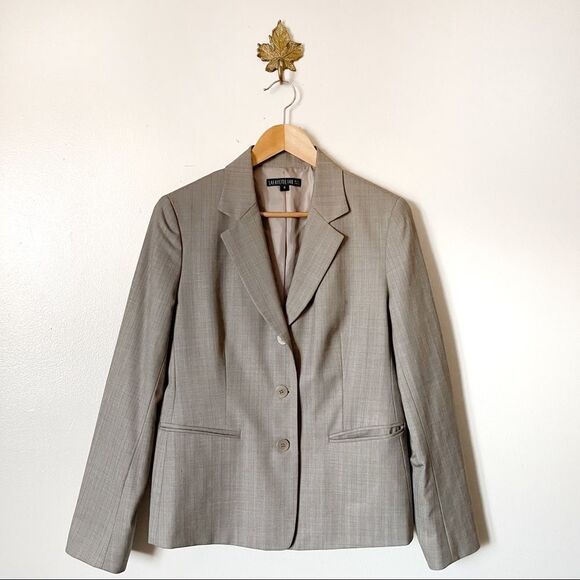 Lafayette 148 NY Gray Button Blazer size 12 preowned - Picture 1 of 7